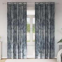 Velour Gardiner 2 stk med Øjekanter Sølvgrå 260x140 cm