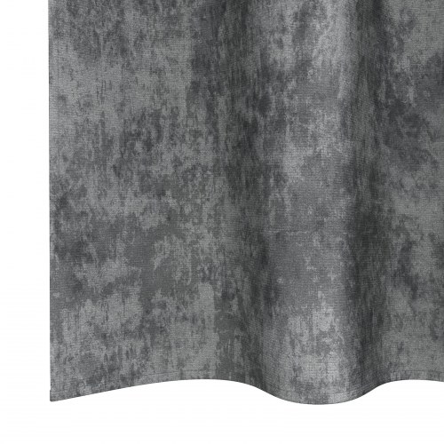 Velvet Gardiner 2 stk med Øjekanter Grå 140x140 cm