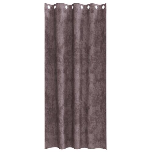 Velourgardiner 2 stk med Øjet Brun 260x140 cm