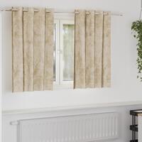Veloursgardiner 2 stk med grommets Creme 140x140 cm