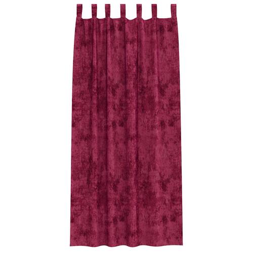 Velour Gardiner 2 stk med Øjer Bordeaux 260x140 cm