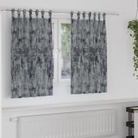 Fløjlsgardiner 2 stk med øjer sølvgrå 140x140 cm
