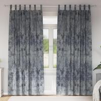 Velour Gardiner 2 stk med Øskner Sølvgrå 225x140 cm