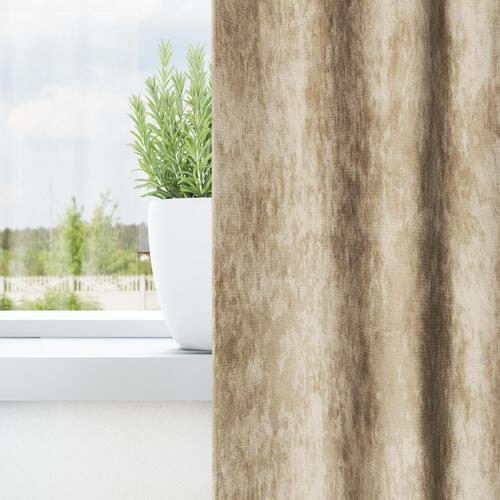 Velour Gardiner 2 stk med Øskner Creme 225x140 cm