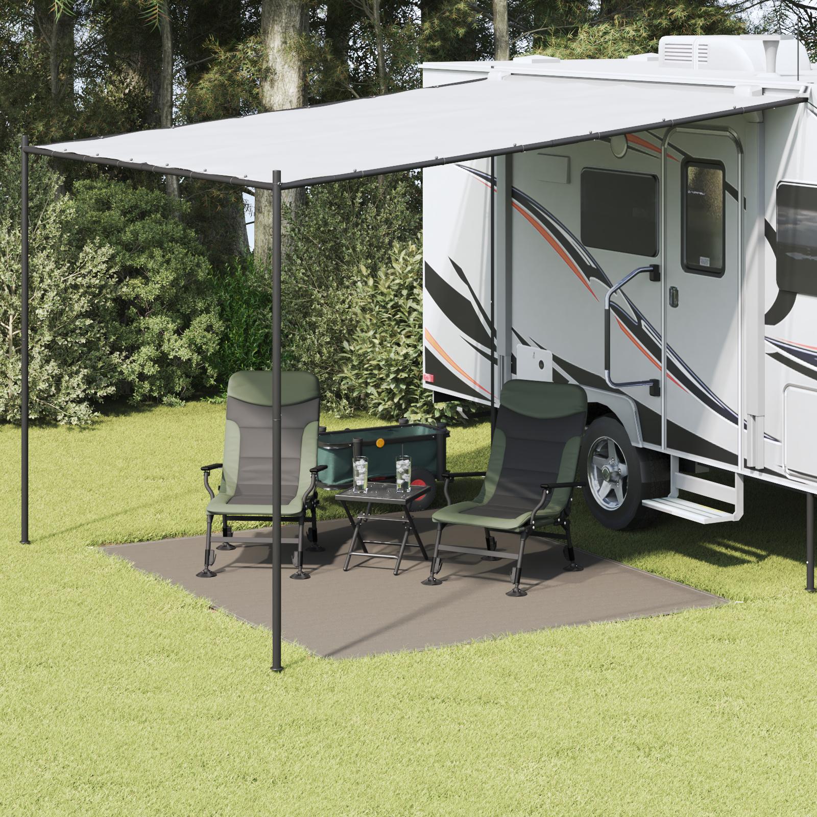 Telt Tilbehør Lysegrå Polyester 250 x 300 cm Letvægt