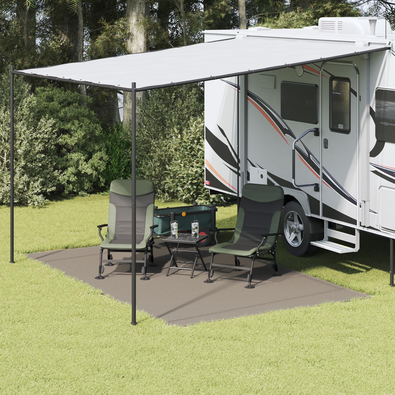 Telt Tilbehør Lysegrå Polyester 250 x 400 cm Bærbar