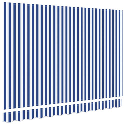 Markise erstatningsstof til 2,5 x 2 m ramme - Blå og Hvid