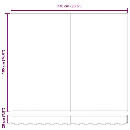 Markise Udskiftningsstof til 2.5x2 m ramme multifarvet stribe