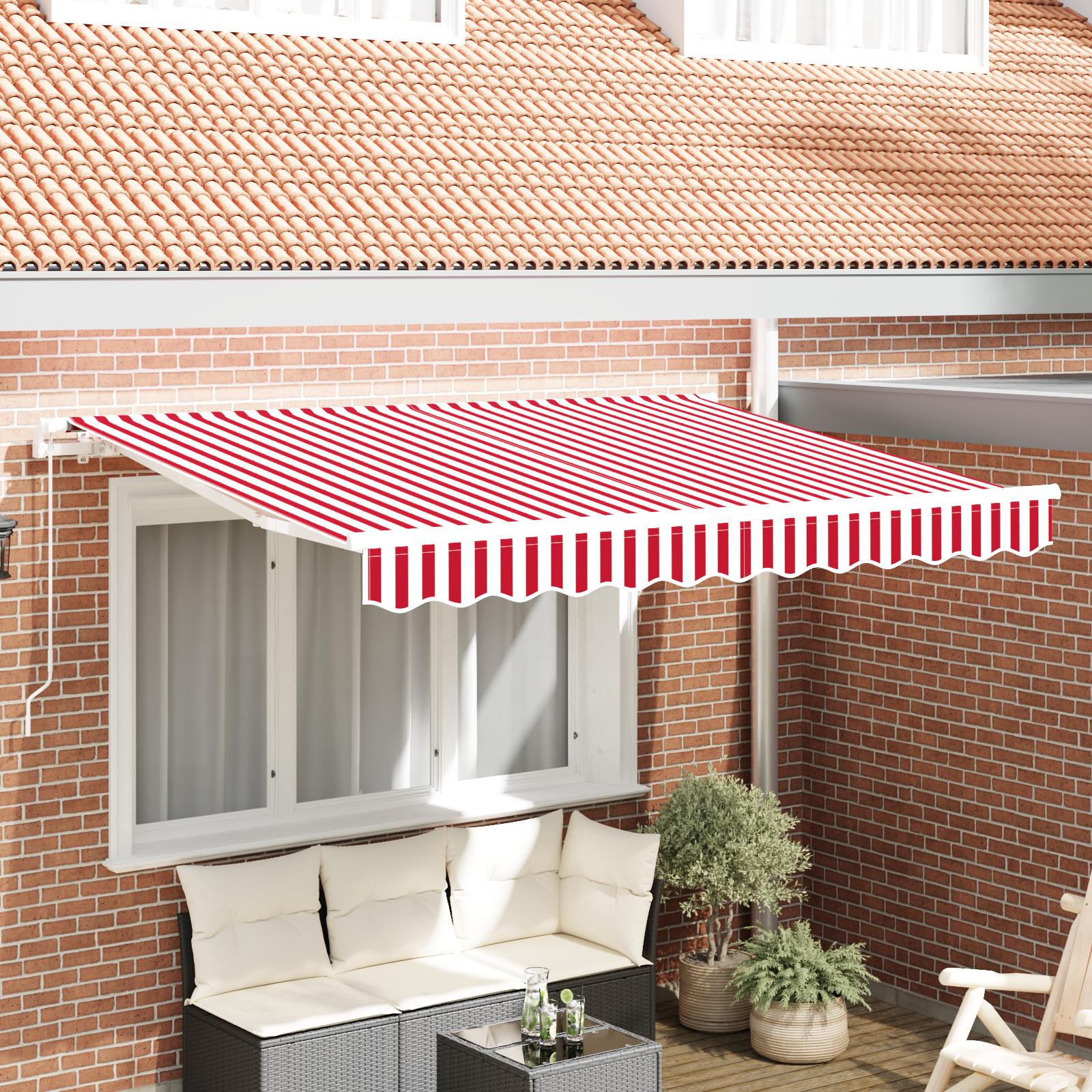 Reservedug til markise rød/hvid 2,5 x 2 m i polyester billede