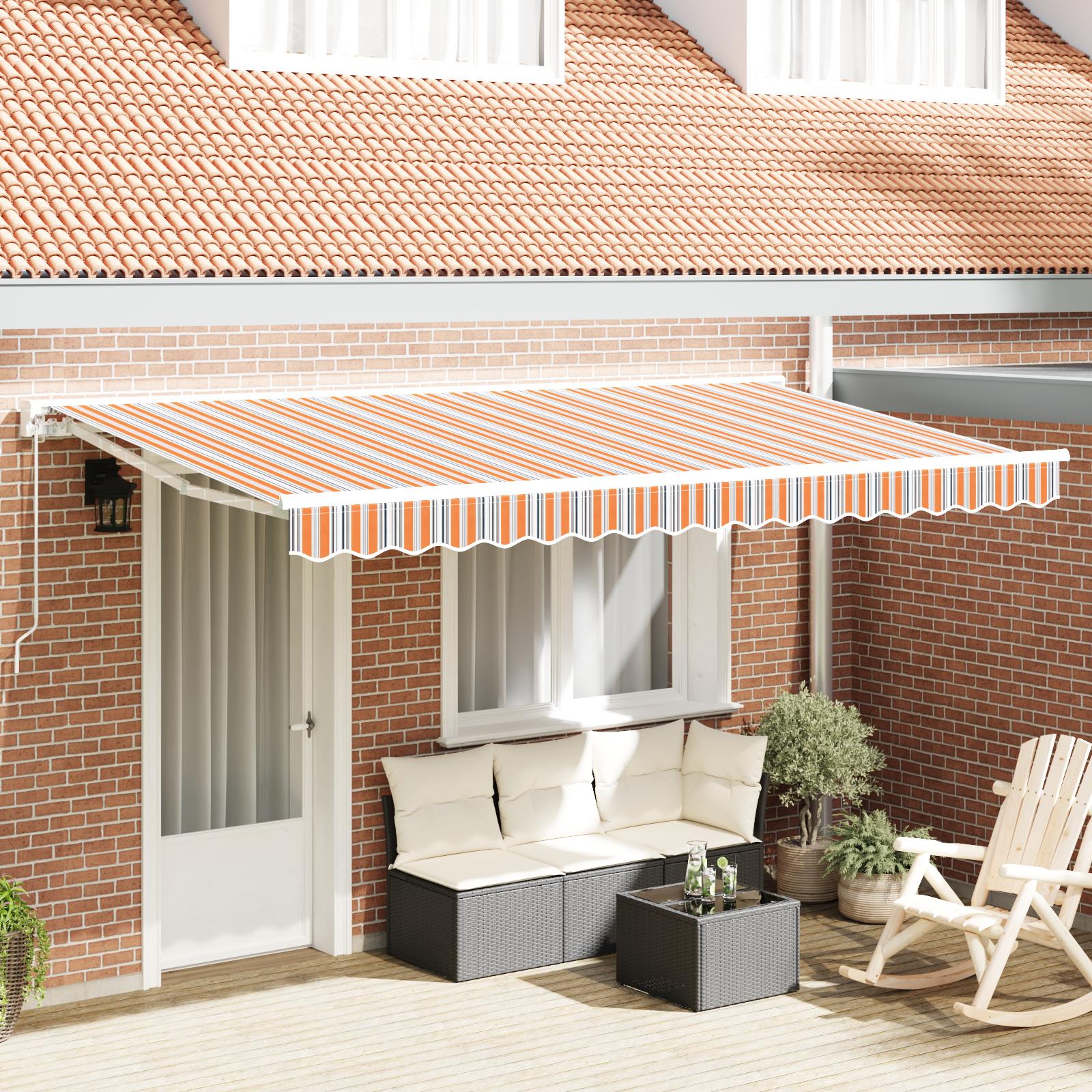 Markise Udskiftningsstof til 4x2 m Ramme Multifarvet Stribe