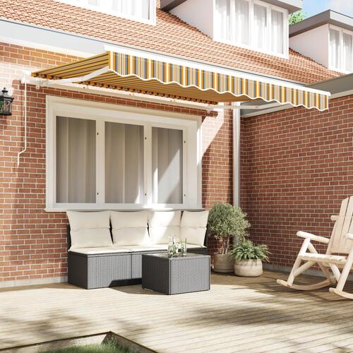 Udvalg markisefabric til 3.5x2 m ramme med flerfarvet stribe