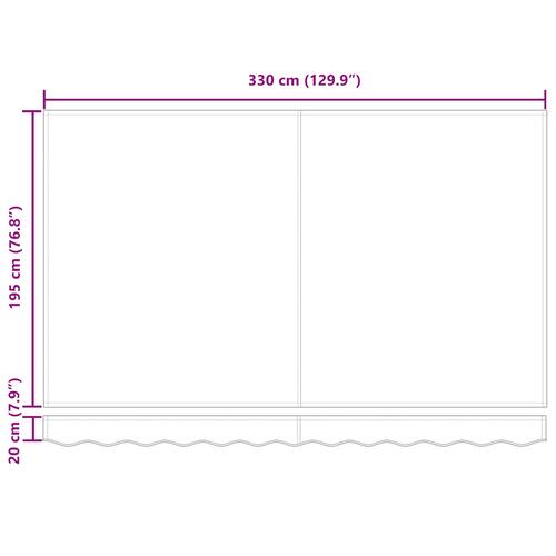Markise Erstatningsstof til 3.5x2 m Ramme - Sort