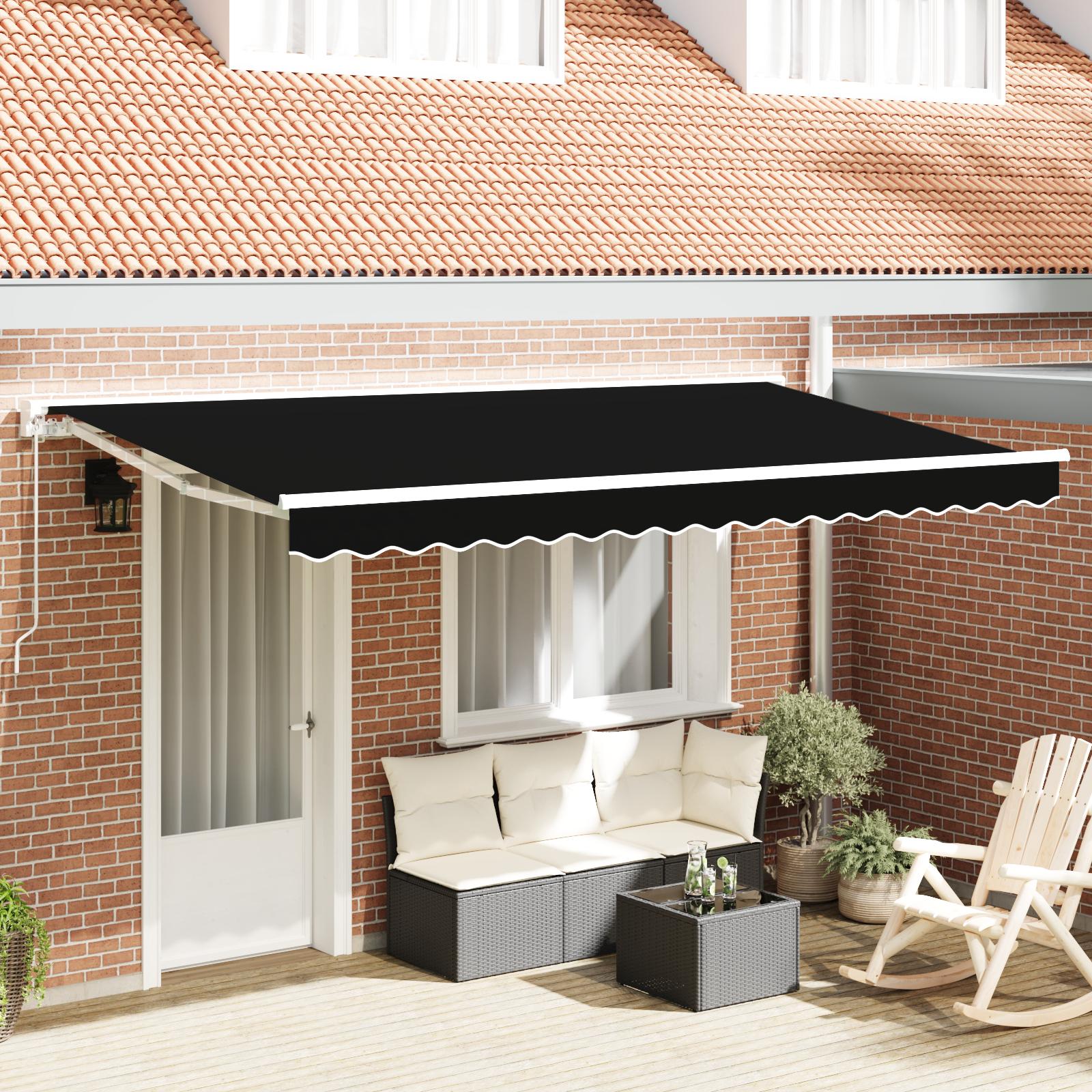 Markise udskiftningsstof til 4x2 m ramme sort