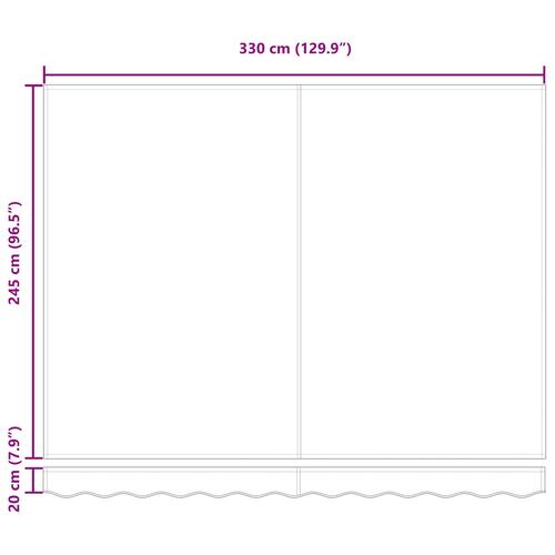 Markise Erstatningsstof til 3.5x2.5 m Ramme Beige