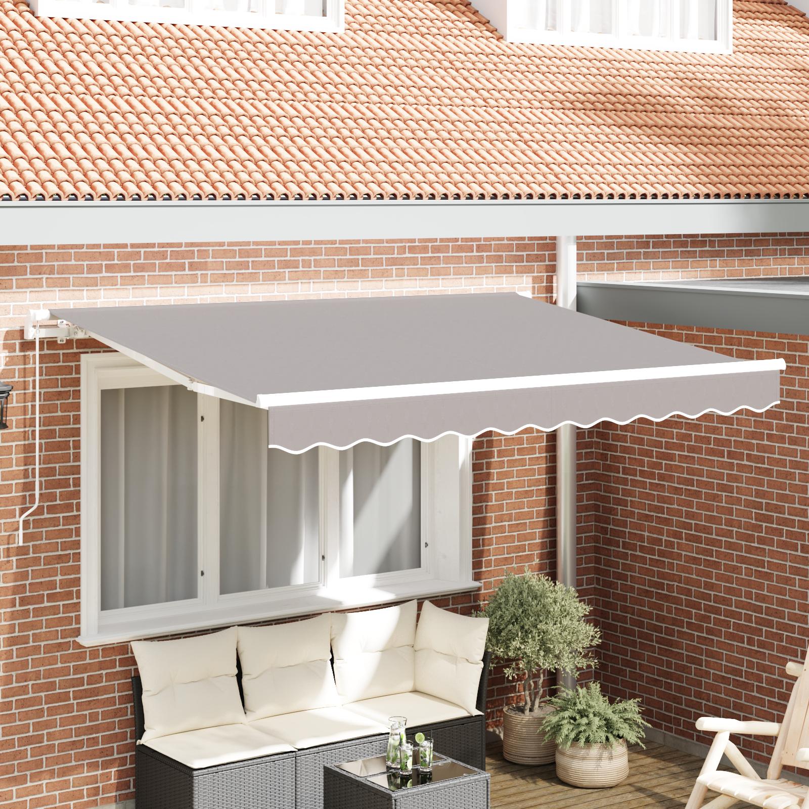 Reservedug til markise - lysegrå 2,5 × 2 m i polyester billede
