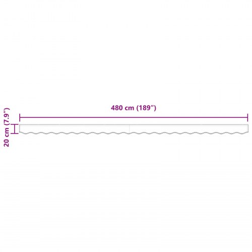 Markisevalse til 5 m ramme Sort 4.8x0.2 m