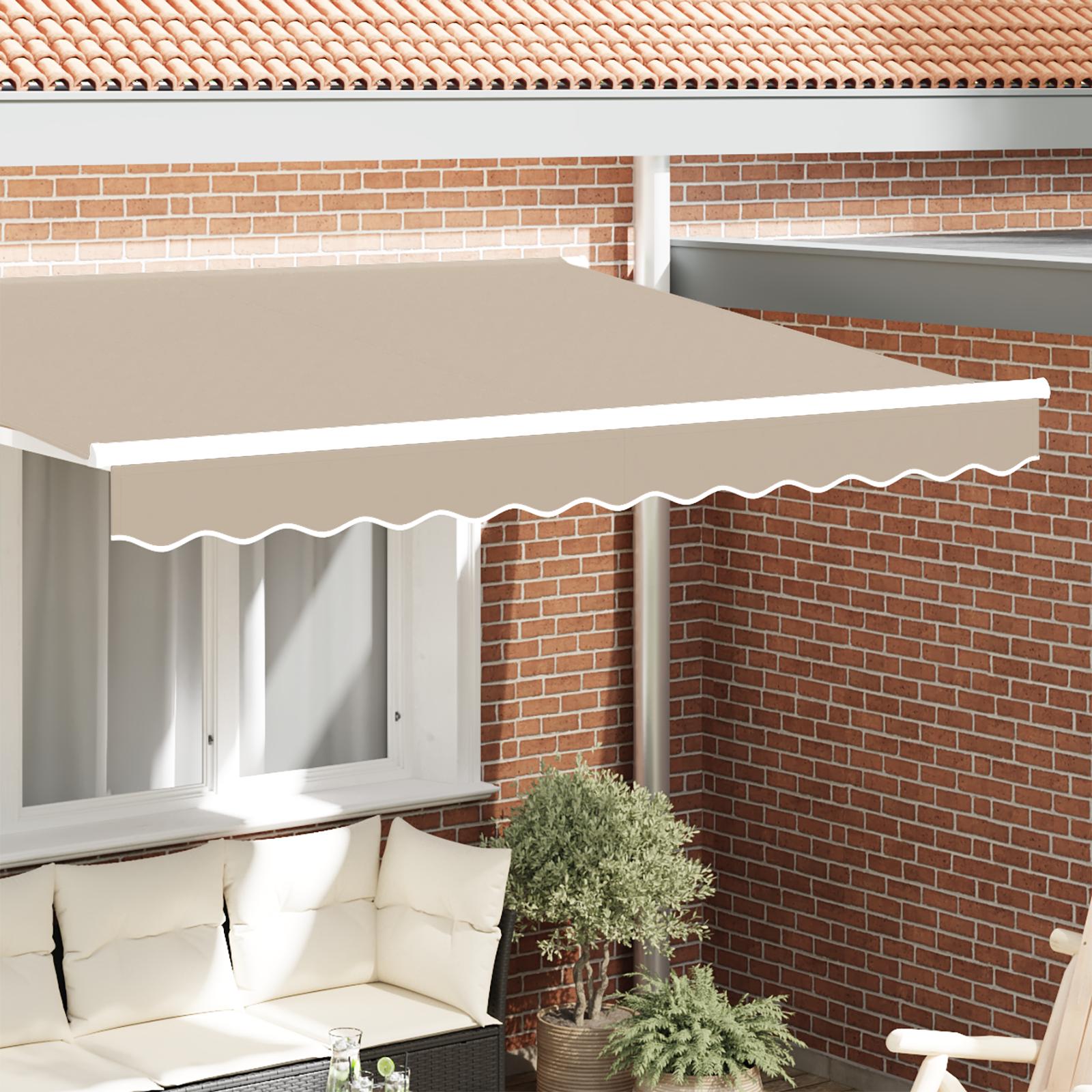 Markise Bølge Beige 2.3 x 0.2 m Kanvas billede