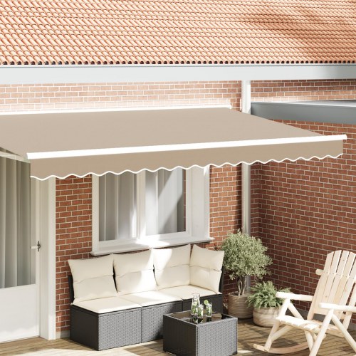 Markise Valance til 4 m ramme Beige 3.8x0.2 m