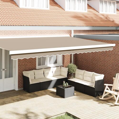 Markise Valance til 5 m Ramme Beige 4.8x0.2 m