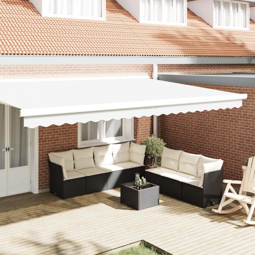 Markise valance til 5 m ramme Hvid 4.8x0.2 m