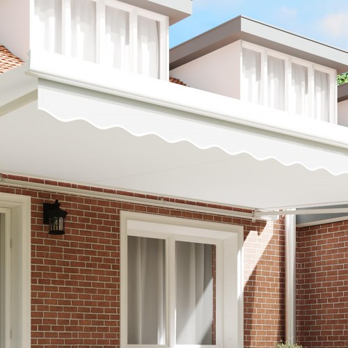Markise valance til 5 m ramme Hvid 4.8x0.2 m