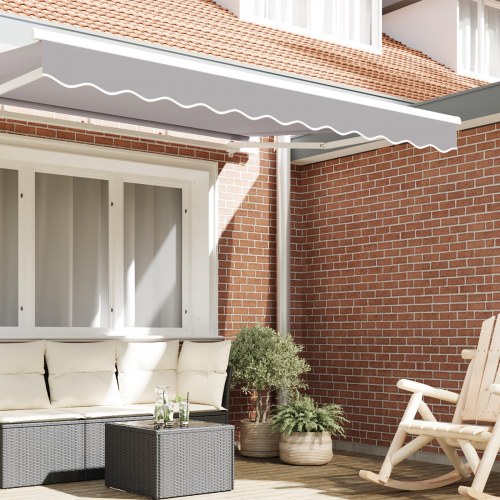 Markise Valance til 3 m Ramme Lys Grå 2.8x0.2 m