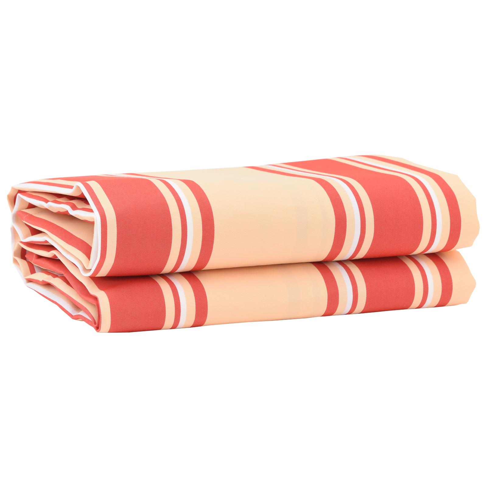 Reservedug til markise - gul/orange striber 1000 × 160 cm polyester billede