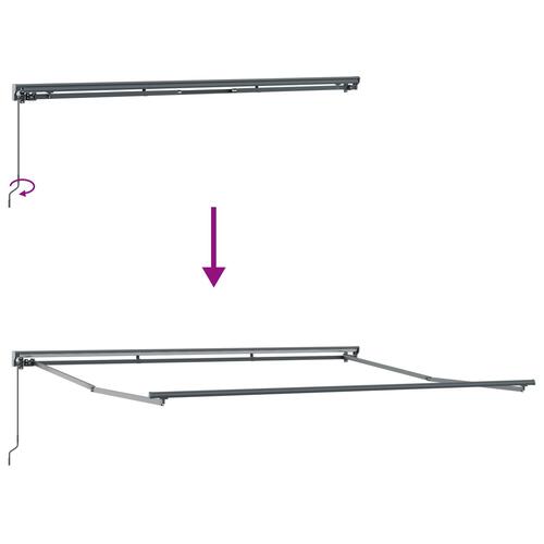 Semi-Cassette Markise Ramme Retractable Manuel Metal
