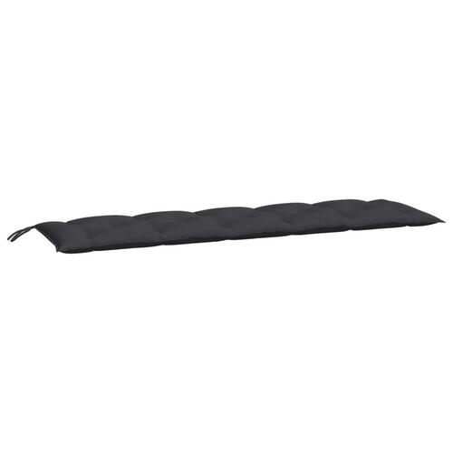 Hynder til havebænk 2 stk. 180x50x7 cm oxfordstof sort (OUTLET A)