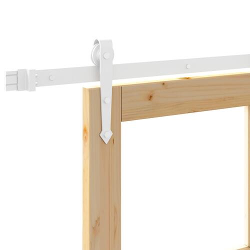 Skydedør med hardware sæt 73,5x211 cm Massivt fyrretræ