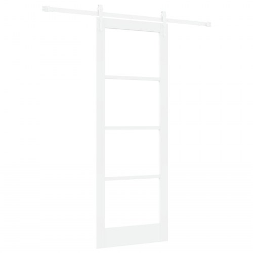 Skydedør Hvid 78 x 211 cm Træ og metal