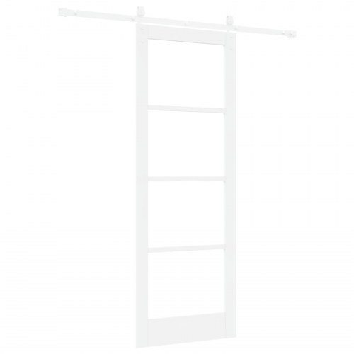 Skydedør Hvid 78 x 211 cm Træ og metal