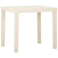 Havebord 79x65x72 cm plastik hvid