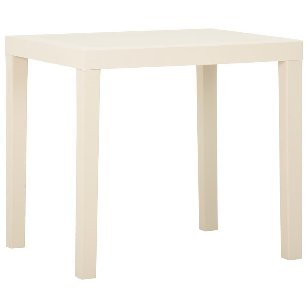 Havebord 79x65x72 cm plastik hvid