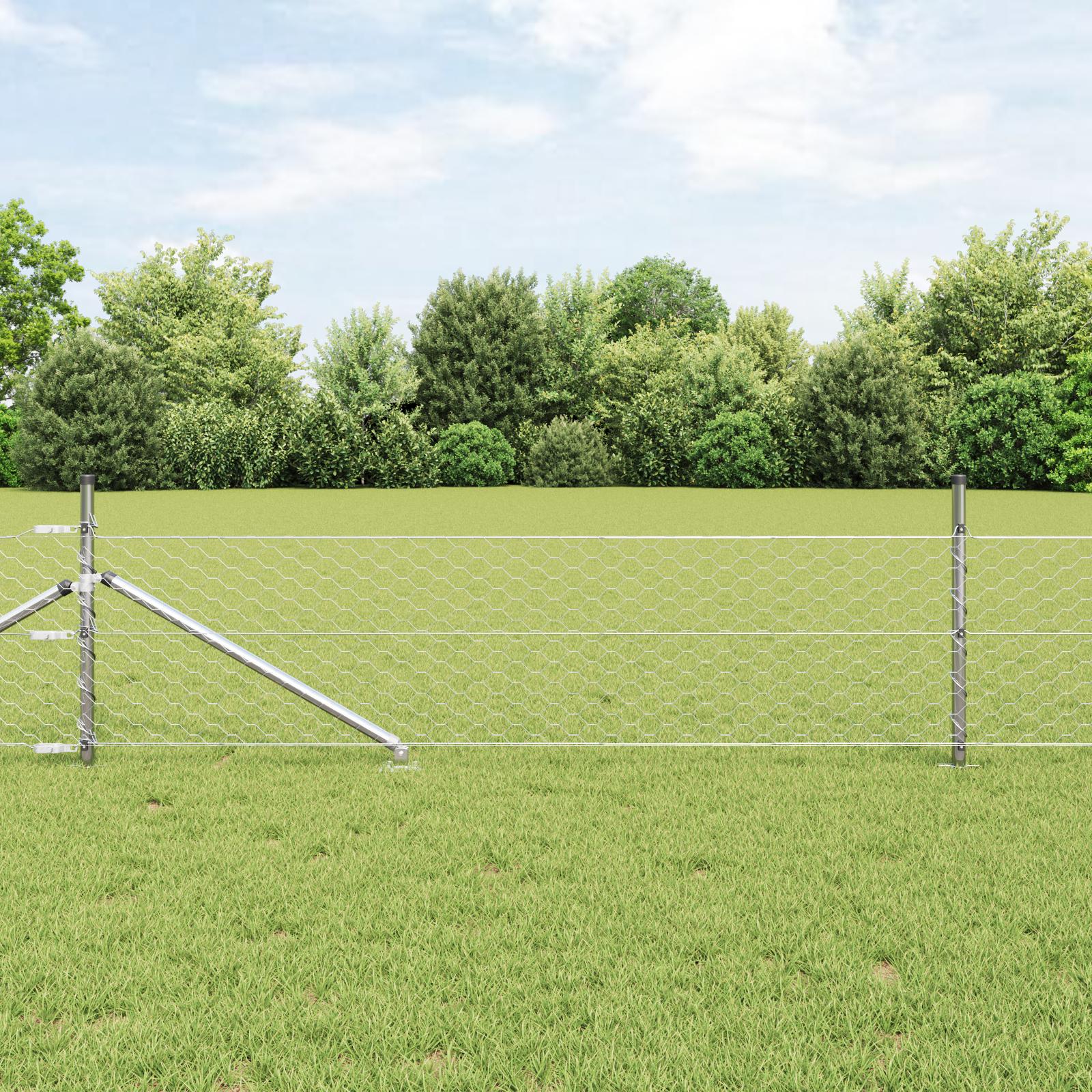 Svejset trådhegn med spidser - 50 × 0,8 m, varmgalvaniseret stål billede