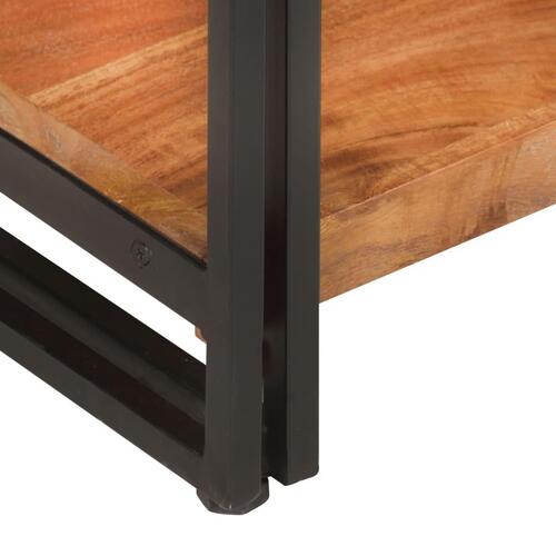 Bogreol m. 3 hylder 140x30x80 cm massivt akacietræ