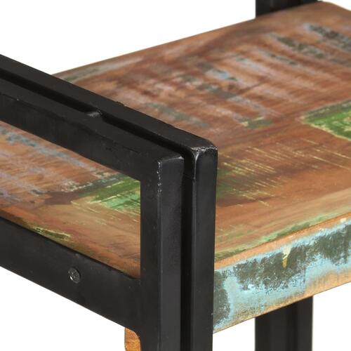 Bogreol m. 3 hylder 40x30x80 cm massivt genbrugstræ