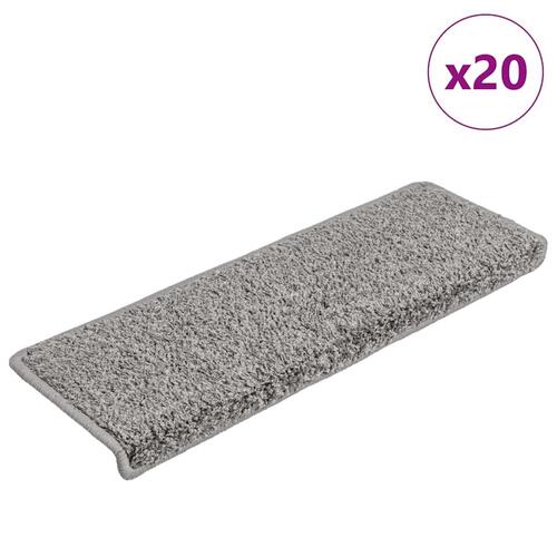 Trappemåtter 20 stk. 65x21x4 cm grå