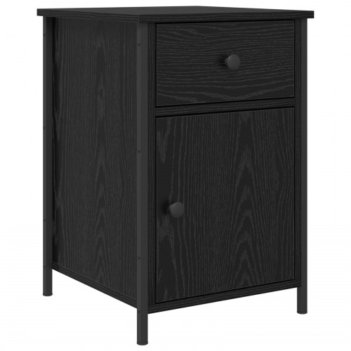 Sengeborde 2 stk. sort eg 40 x 42 x 60 cm