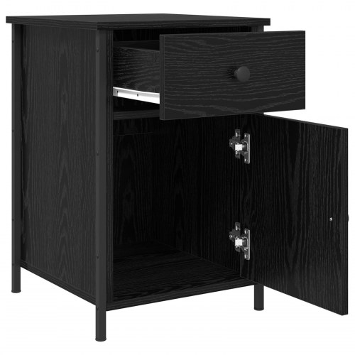 Sengeborde 2 stk. sort eg 40 x 42 x 60 cm