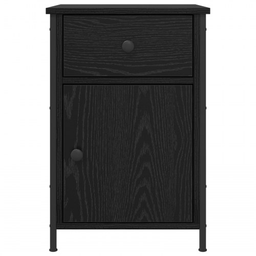 Sengeborde 2 stk. sort eg 40 x 42 x 60 cm