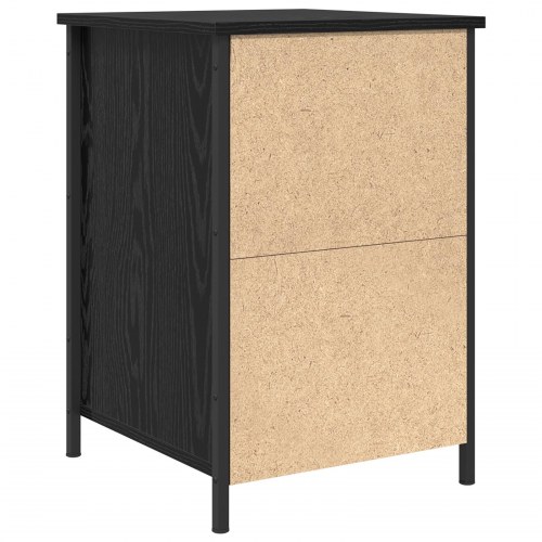 Sengeborde 2 stk. sort eg 40 x 42 x 60 cm