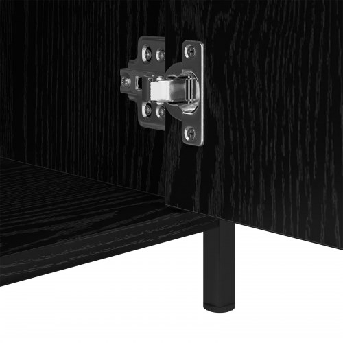 Sengeborde 2 stk. sort eg 40 x 42 x 60 cm