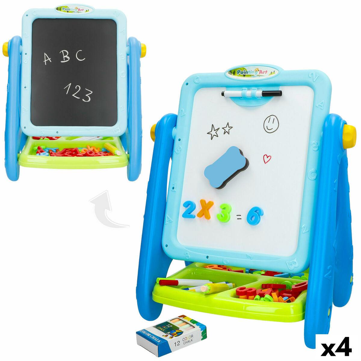 Dobbeltsidet magnetisk tavlesæt - multifarvet (4 enheder)