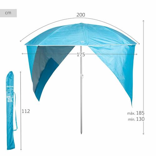 Parasol Aktive Blå 200 x 185 x 200 cm (6 enheder)