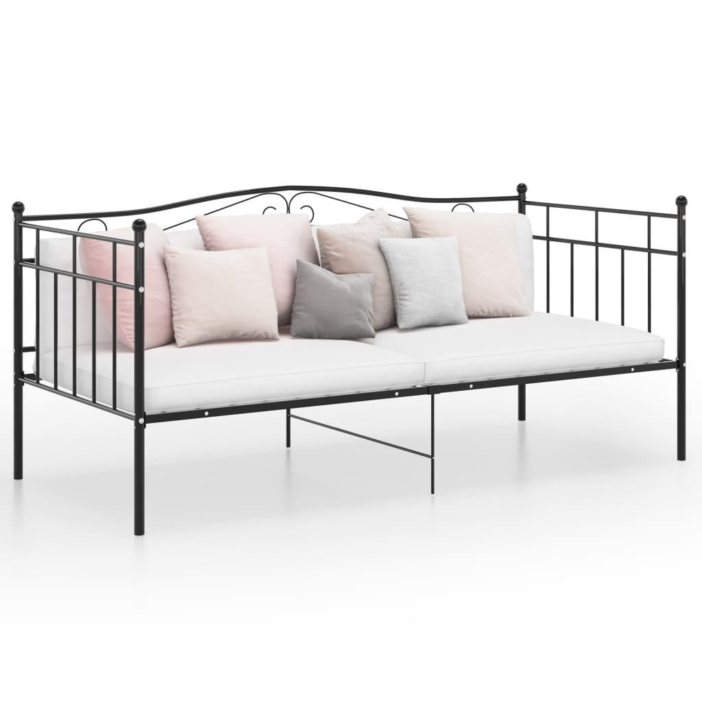 Sengestel til sovesofa 90x200 cm metal sort
