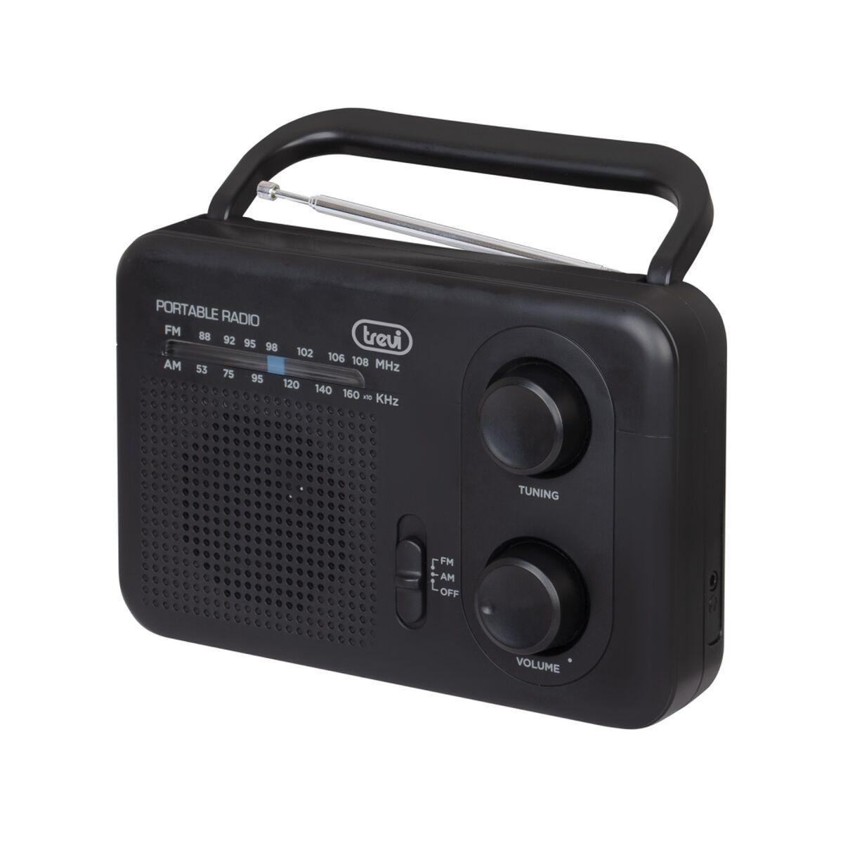 Trevi bærbar AM/FM transistorradio 0RA7F6400 - sort