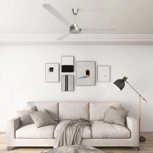 Loftventilator 142 cm sølvfarvet