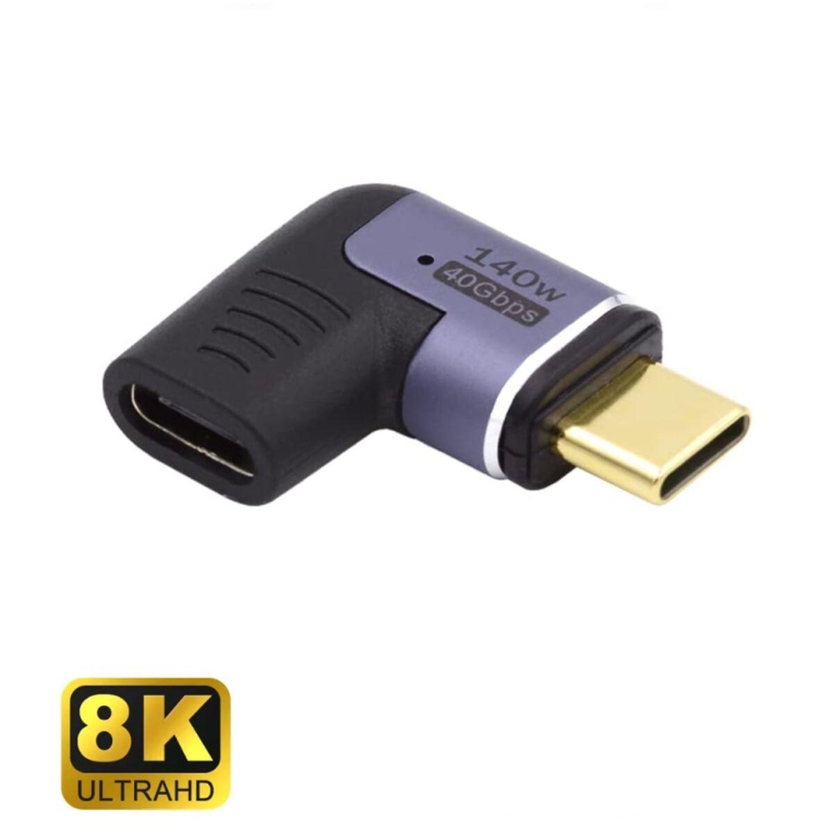 Ewent USB‑C-adapter EC1048 - vinkel, aluminium, lilla