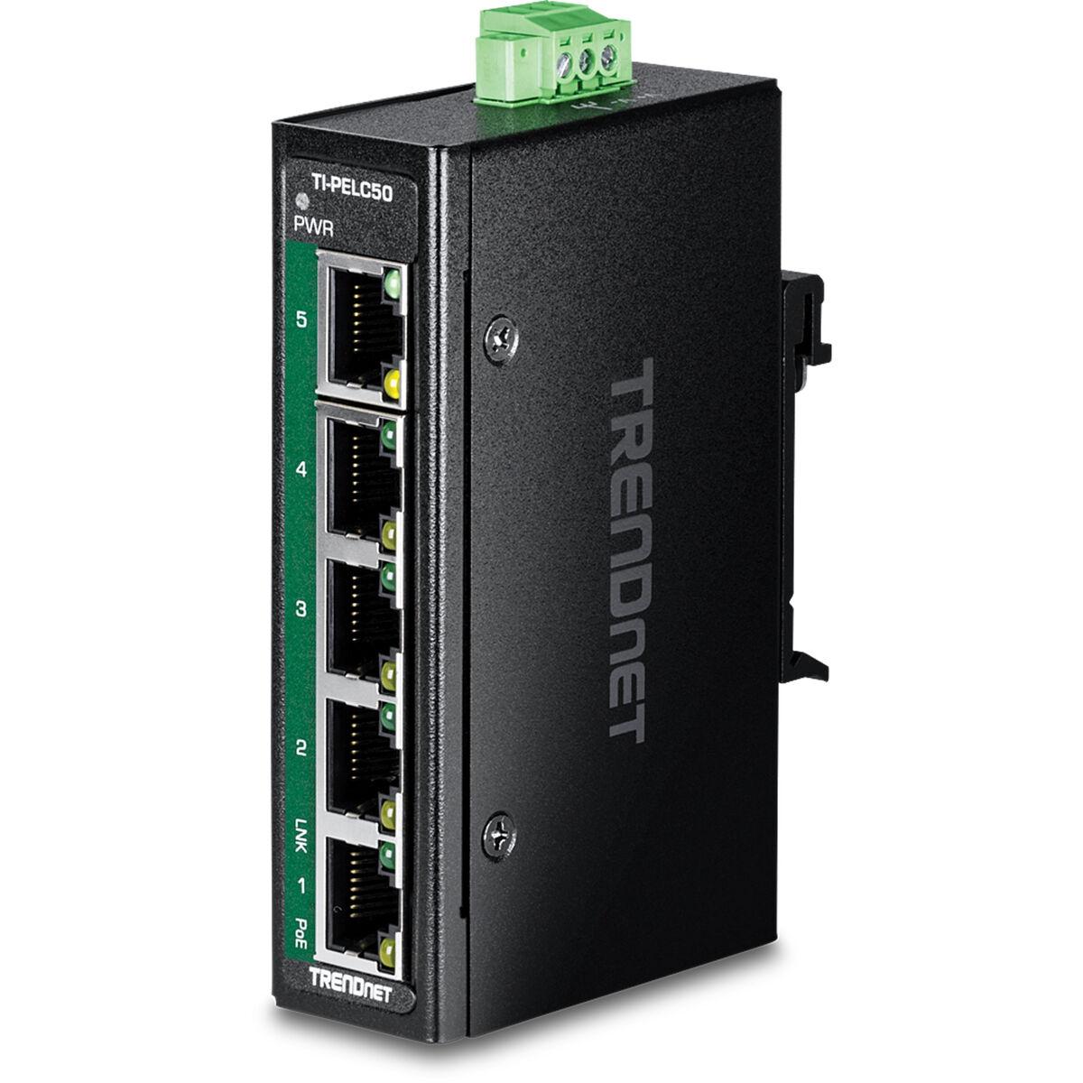 TRENDnet TI-PELC50 - Version V1.xR - switch - industrial mini - 5 ports - TAA Compliant